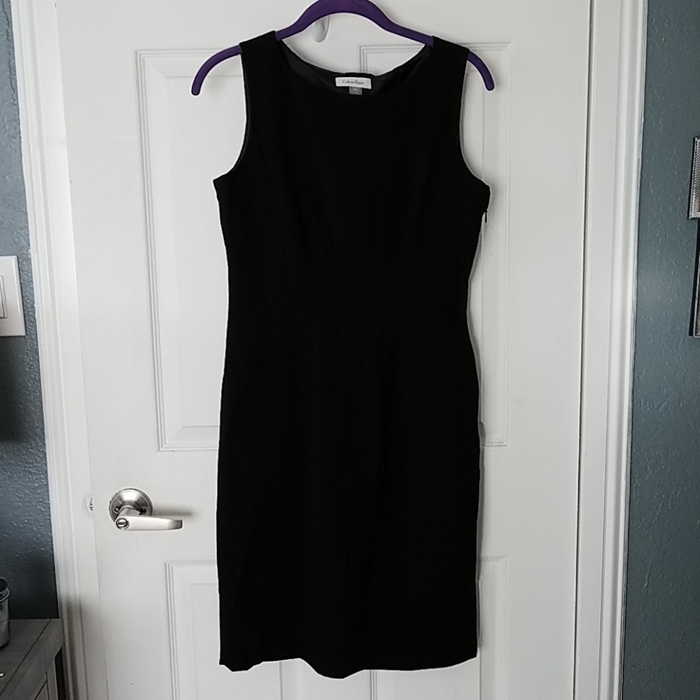 Calvin Klein Black Midi Shift dress 4